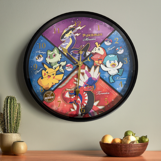 Paldea Region & Legendary Pokémon Wall Clock - Violet